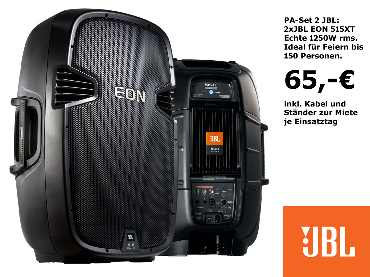 PA-Set 1 FireFront JBL Aktivlautsprecher, PA-Anlage, Berlin, Mieten, JBLEON PA_Anlage_Berlin_Mieten_JBLEON