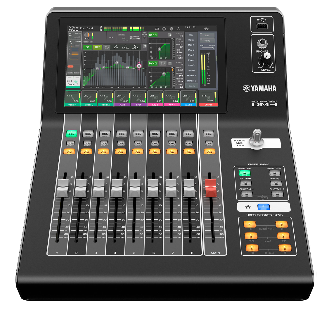 FireFront Live Mischpult Mieten Soundcraft EFX8 yamaha_DM3_digital_mixer