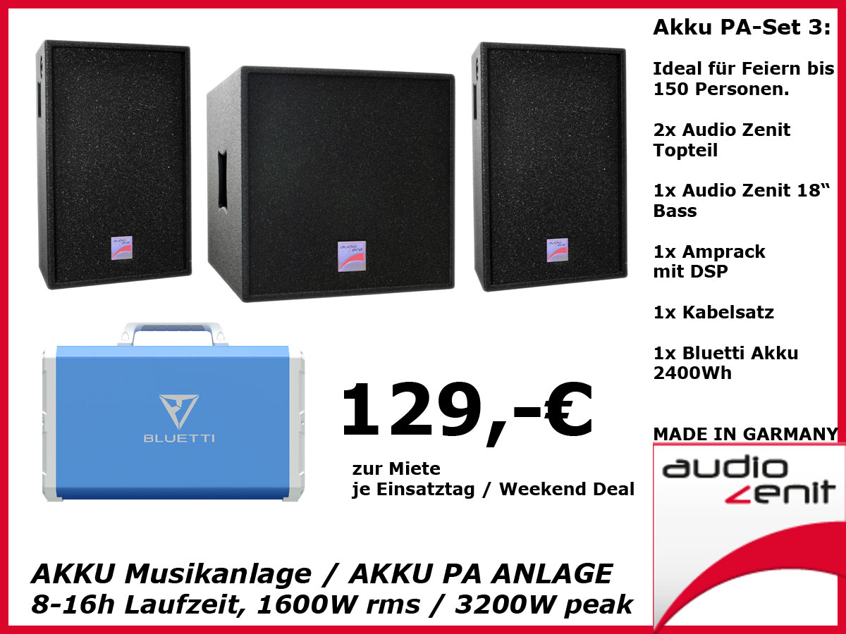 PA-Set 2 QSC, Musikanlage, Berlin, Verleih, QSCK12.2 firfront_AKKU_PA3